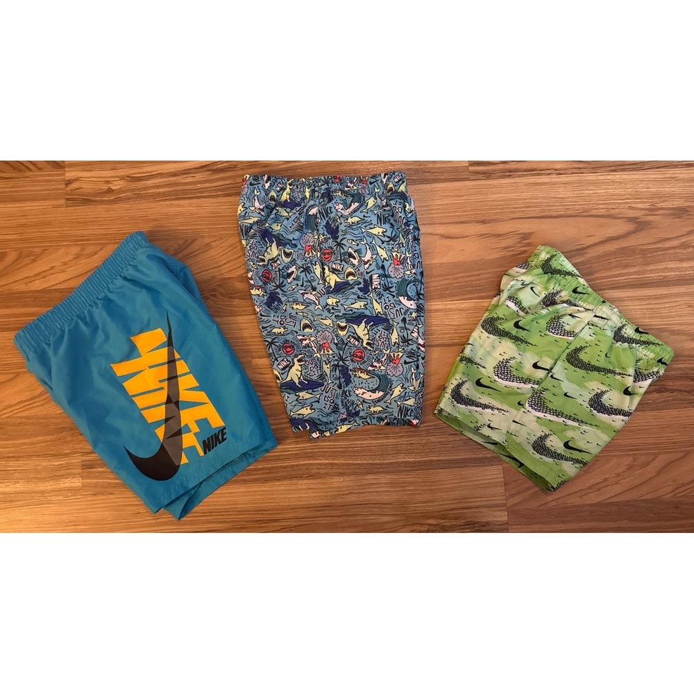 Nike Lot Of 3 Boys Size Small Swim Trunks